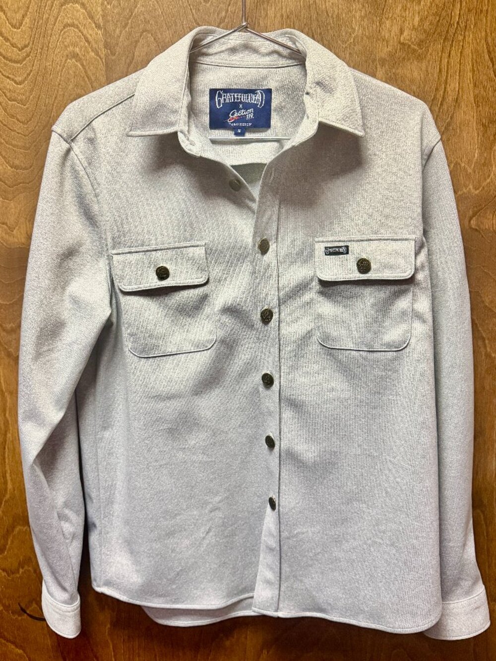 Grateful Dead Section 119 Shacket Heavy Button Down Shirt Mens Medium Stealie